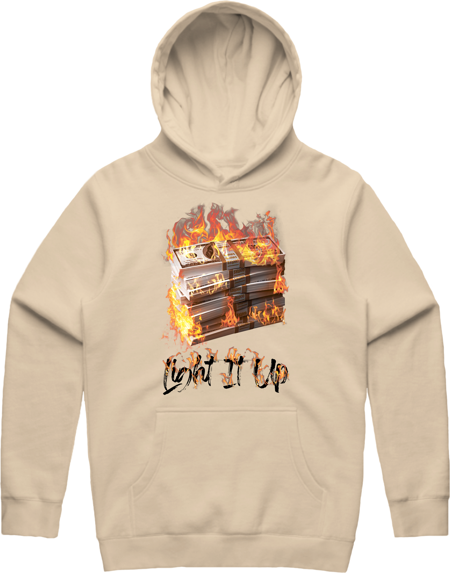 Money On Fire Hoodie - Sandsheel