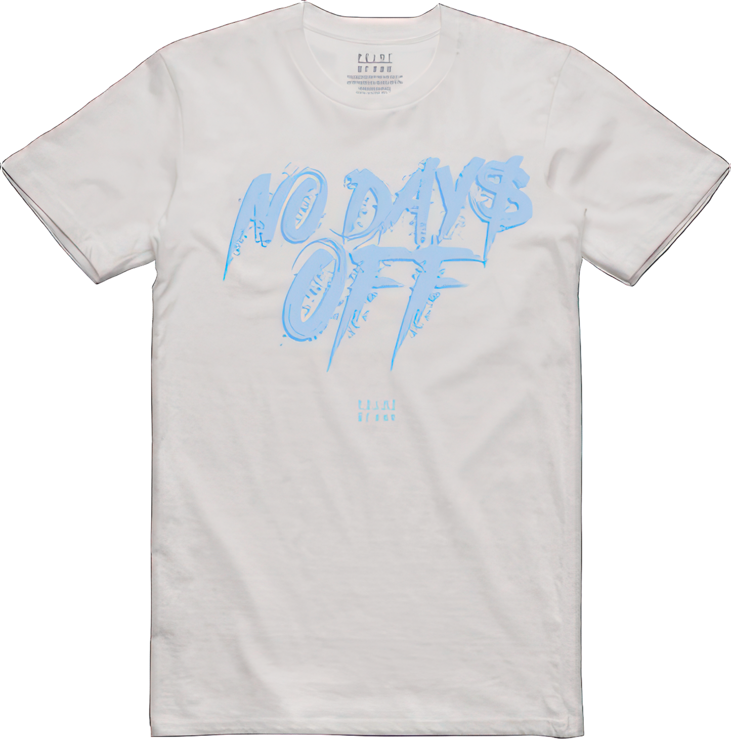 No Days Off T-Shirt - Silver / Ice Blue