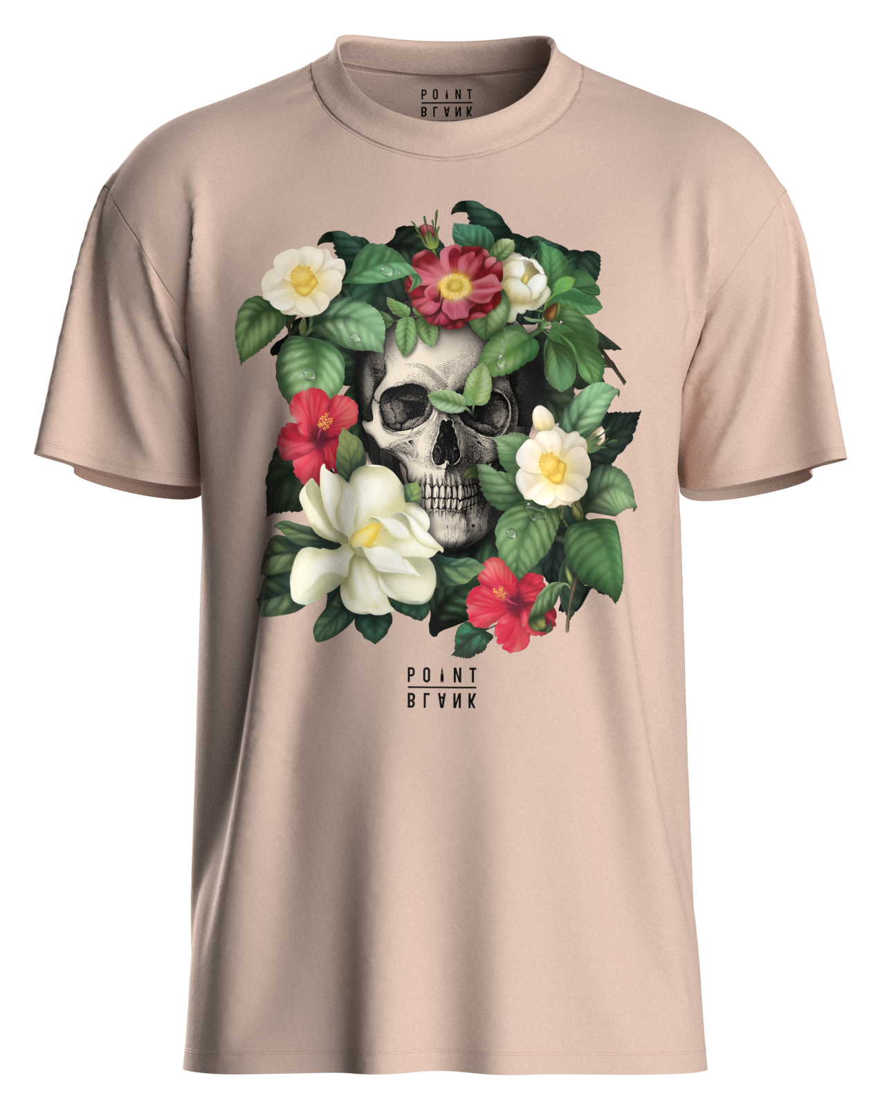 Tropi-Skull T-Shirt - Pale Pink