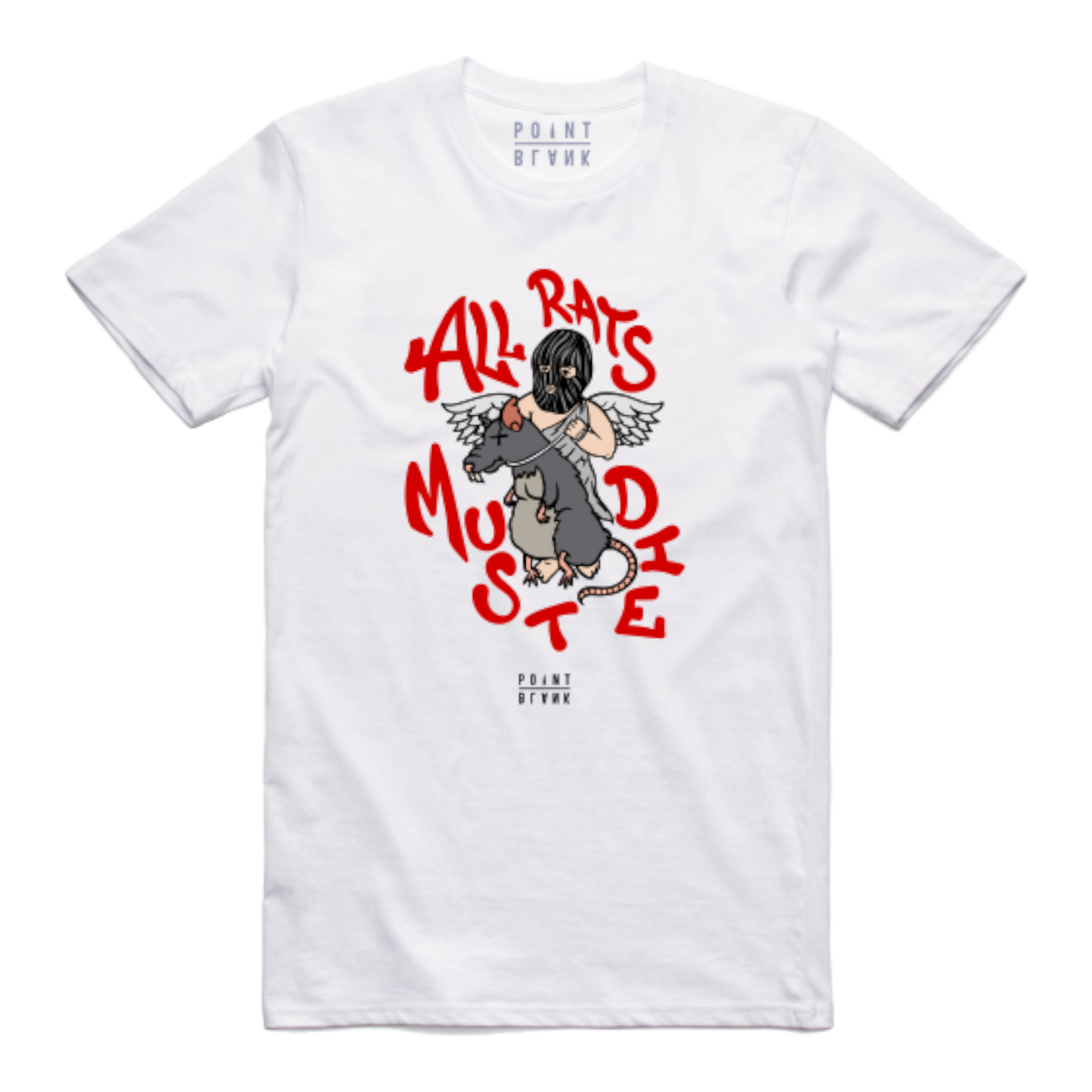 All Rats Must Die T-Shirt - White – pointblankclothing