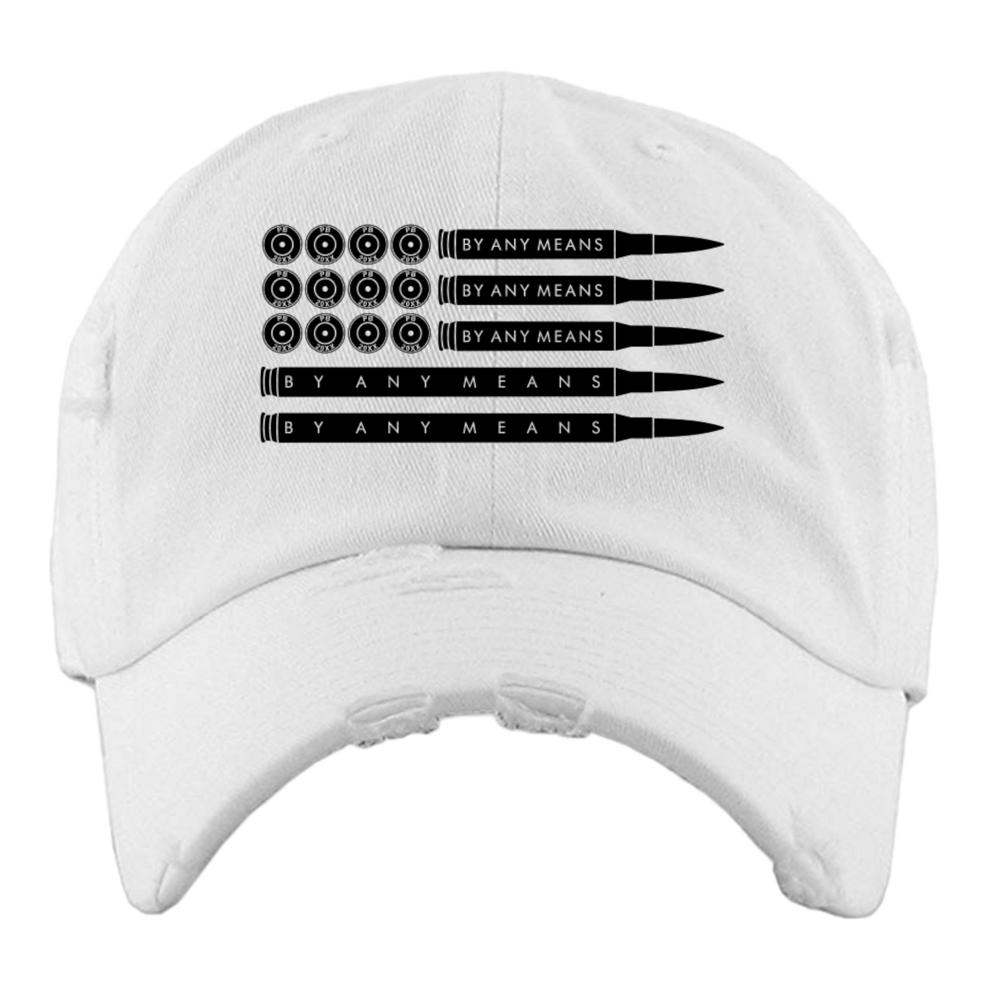 American Flag Dad Cap - White