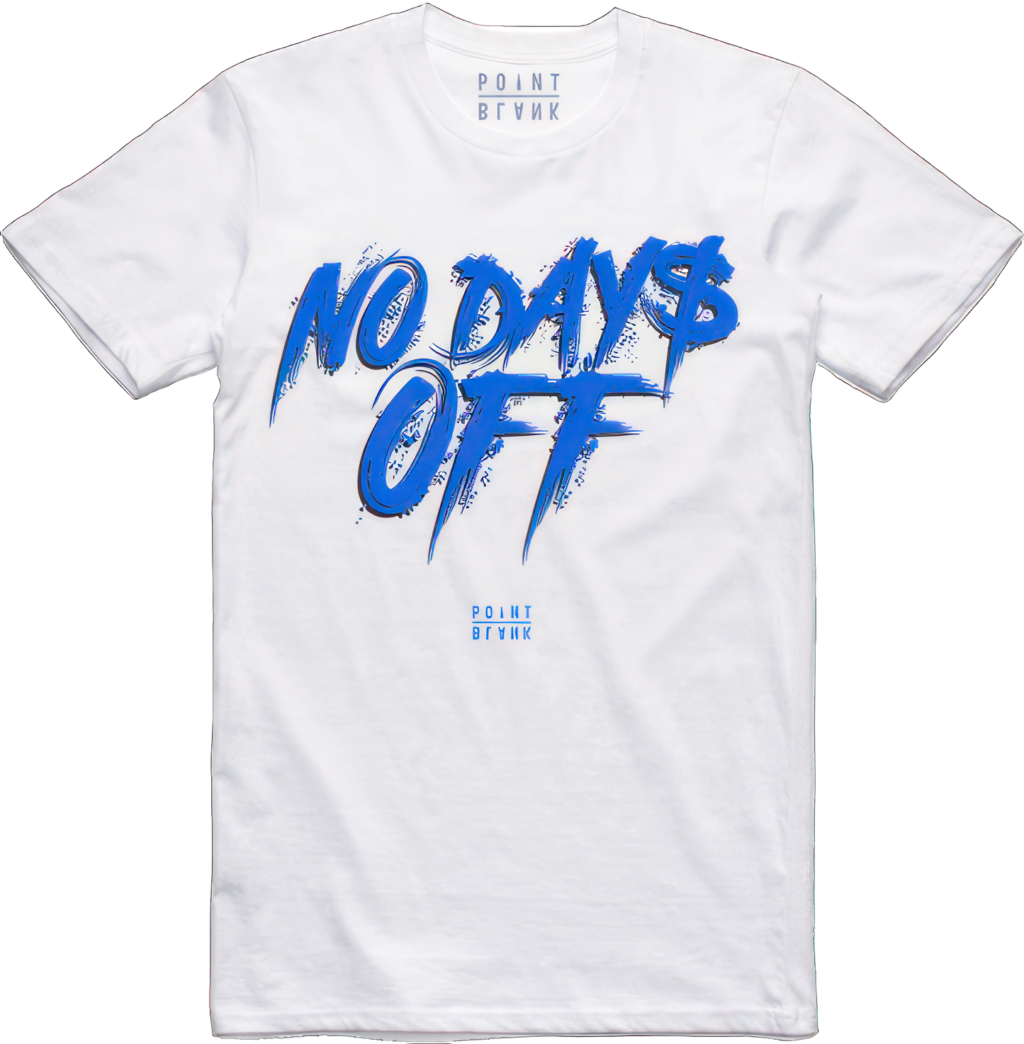 No Days Off T-Shirt - White / Blue