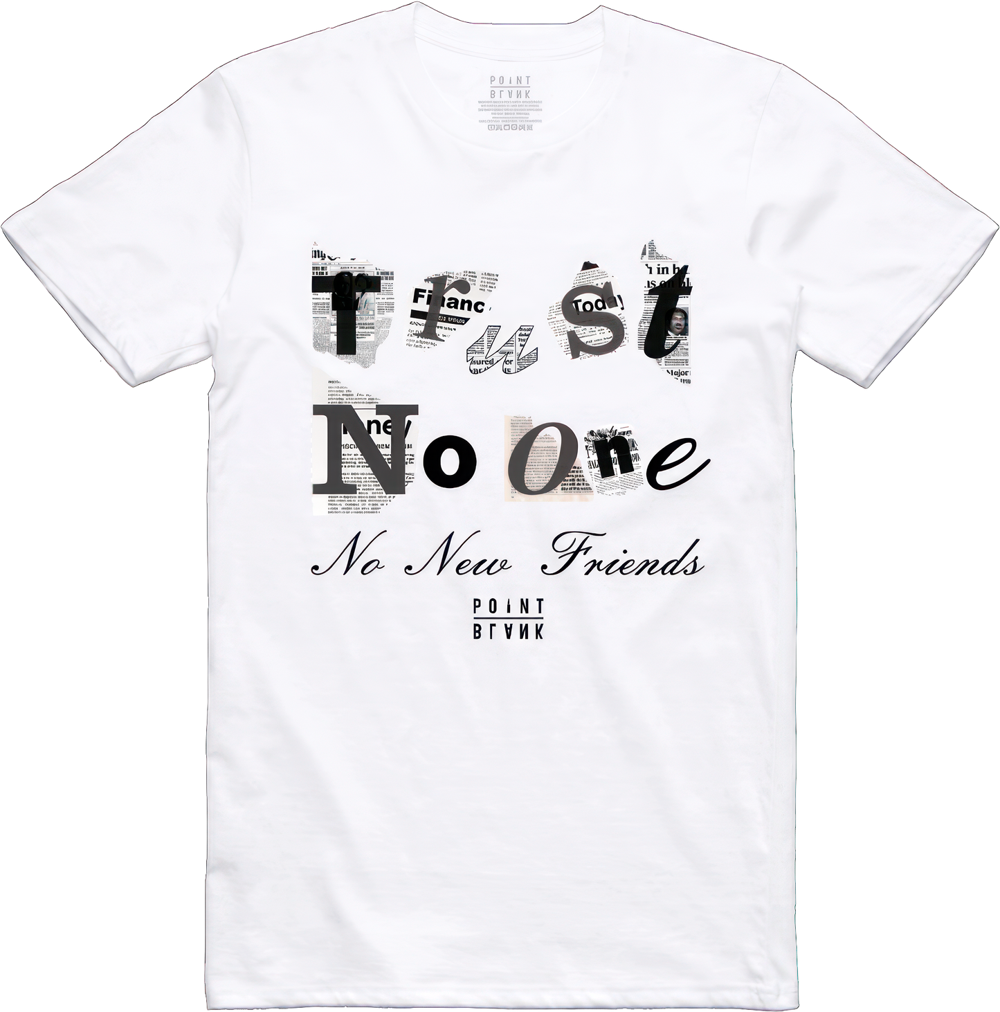 Trust No 1 Ransom Note T-Shirt - White / Gray