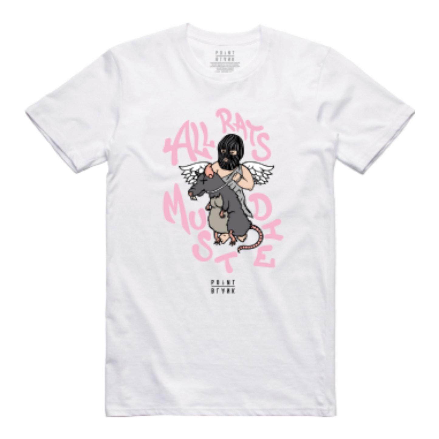 All Rats Must Die T-Shirt (White / Pink)