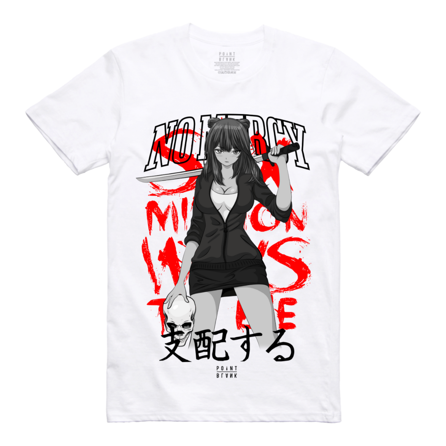 Asa Katana T-Shirt - White / Red