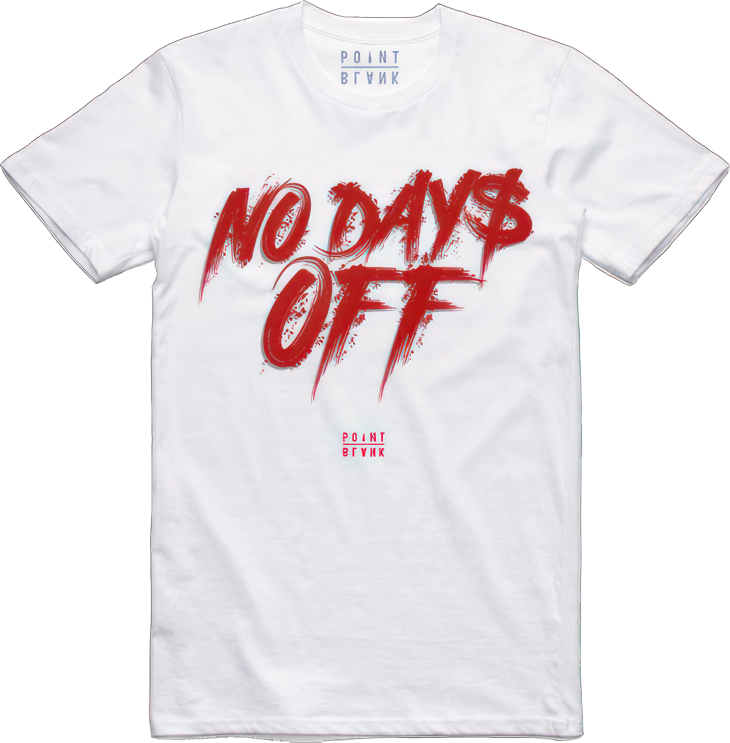 No Days Off T-Shirt - White / Red 2