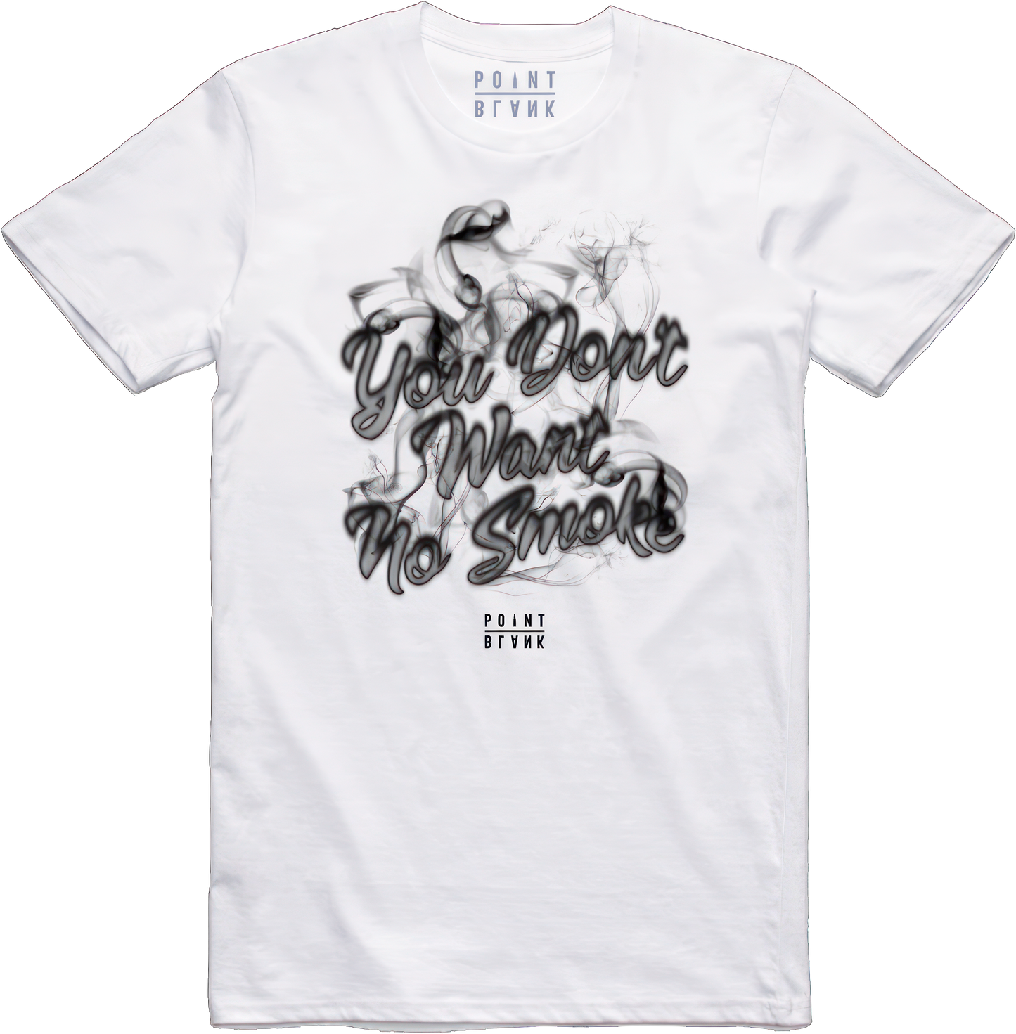 Smoke Text T-Shirt - White