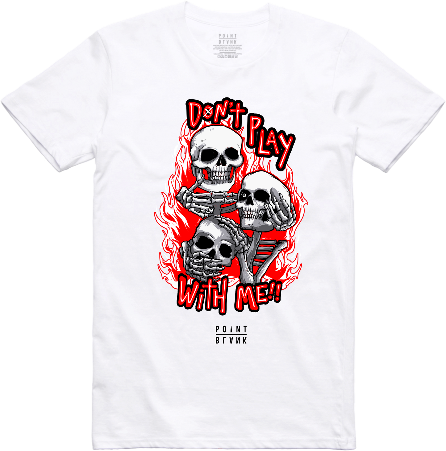 Don't Play With Me T-Shirt - White / Red