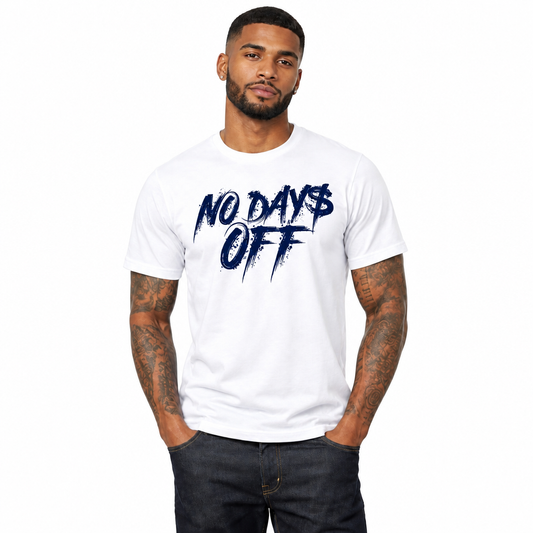 No Days Off - White (on model)