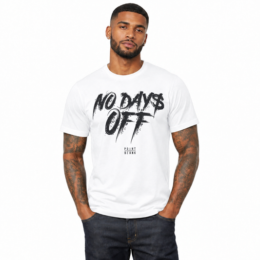 No Days Off - White (on model)