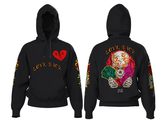 LOVE SICK HEART HOODIE