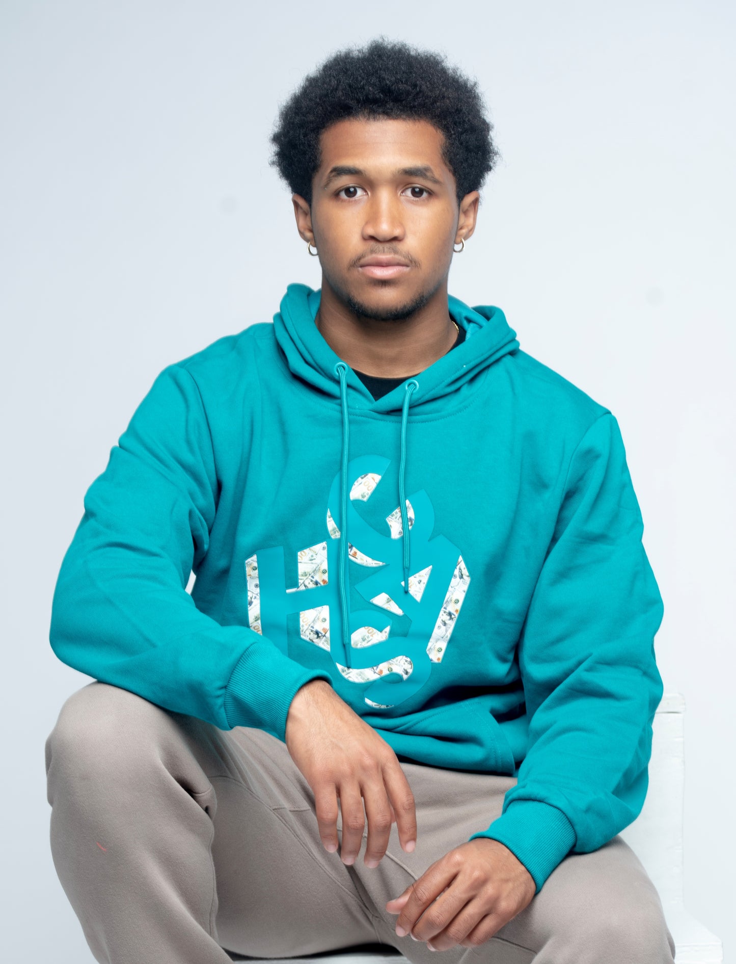 Cash Block Hoodie (Deep Teal)