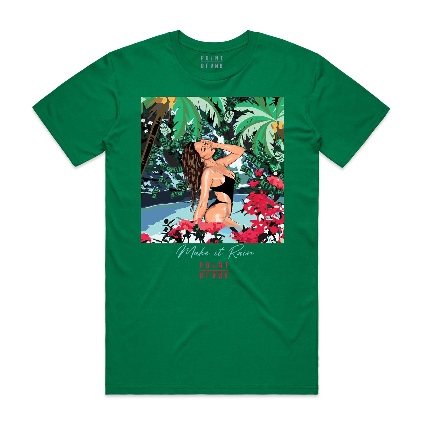 Make It Rain T-Shirt - Kelly Green