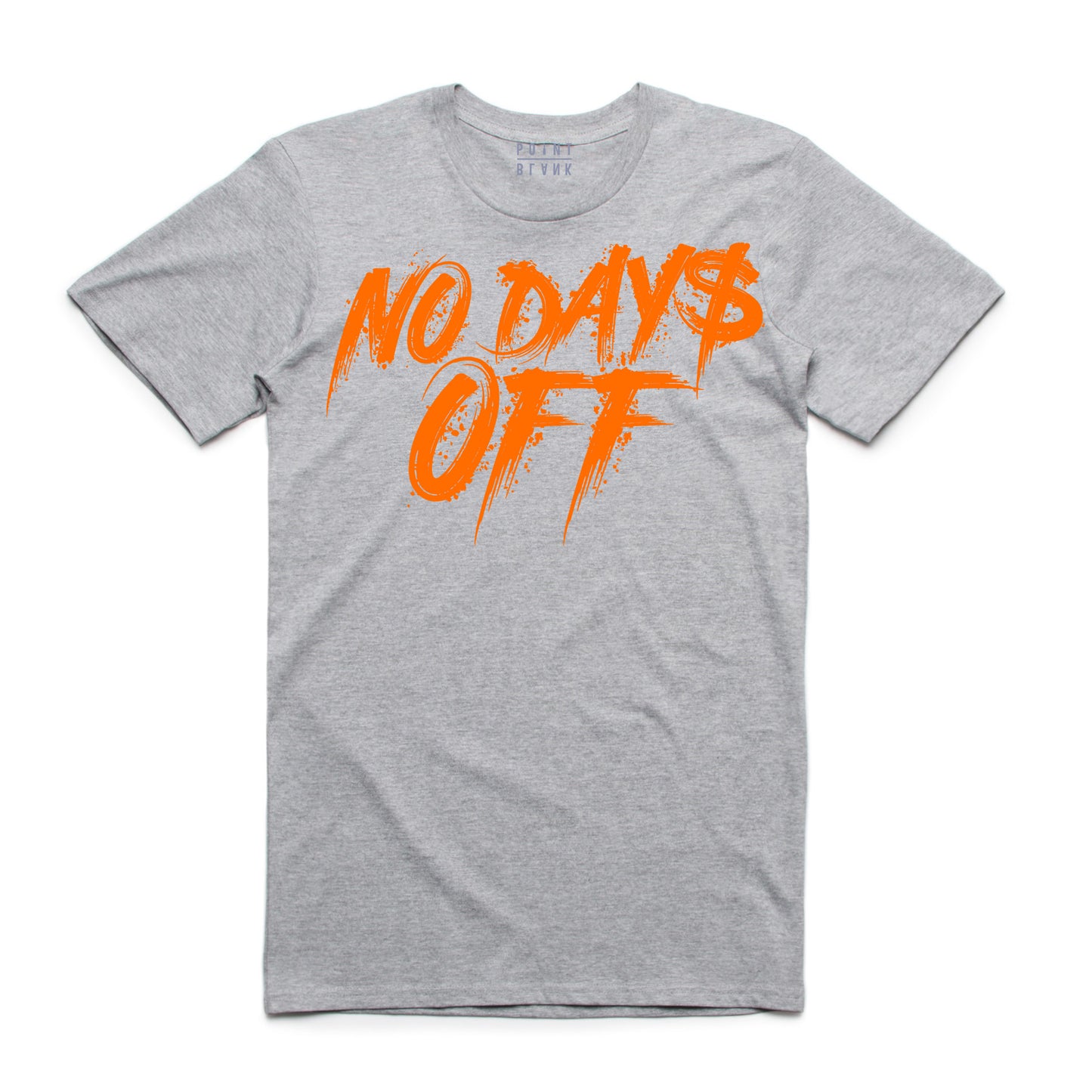 No Days Off T-Shirt - Heather Gray / Orange