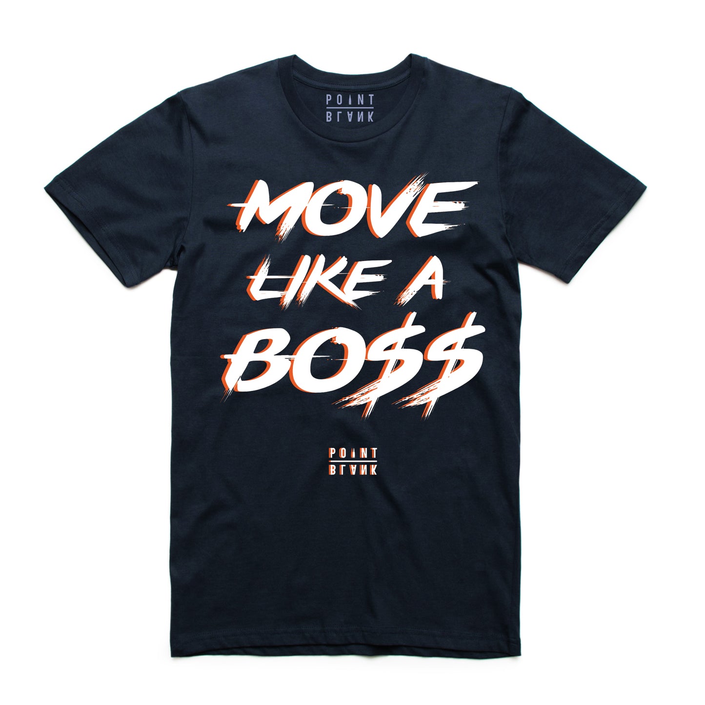 Move Like a Bo$$ T-Shirt - Navy / Orange