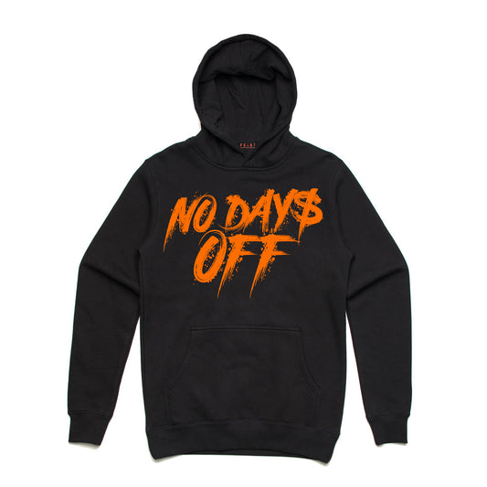 No Days Off Hoodie - Black / Orange