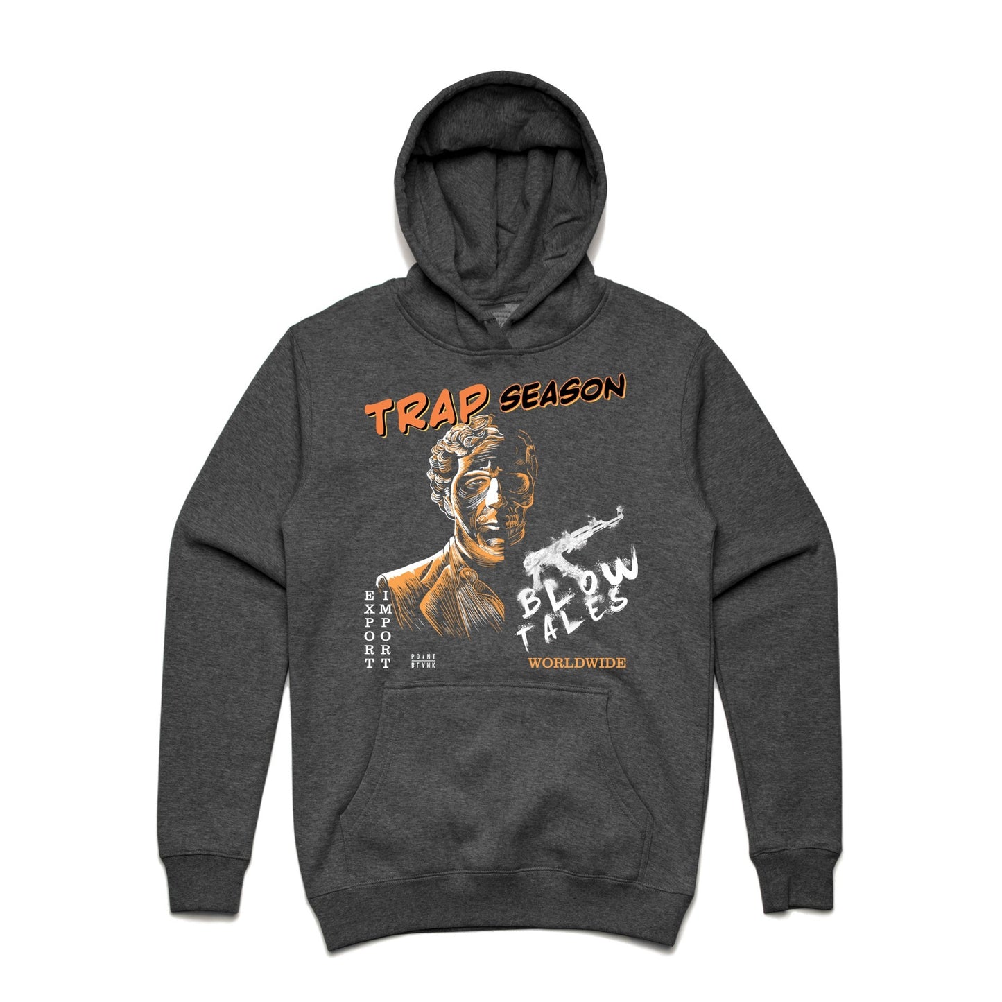 Import Export Hoodie - Charcoal / Orange