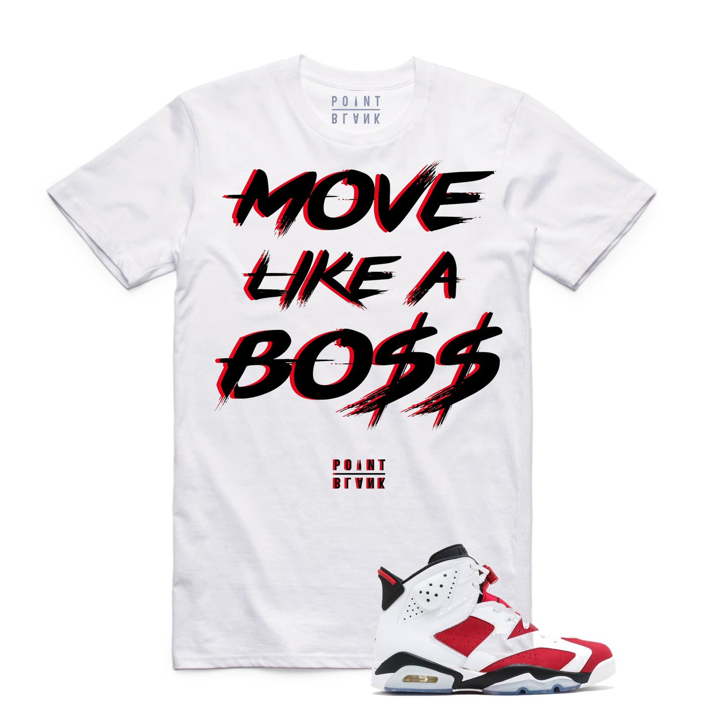 Move Like a Bo$$ T-Shirt - White / Red