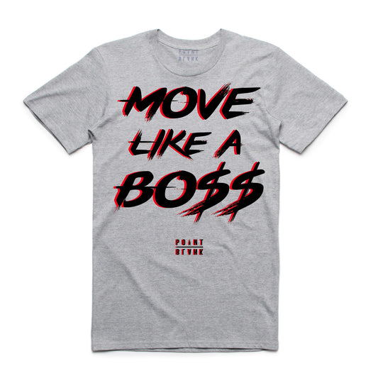 Move Like a Bo$$ T-Shirt - H. Gray / Red