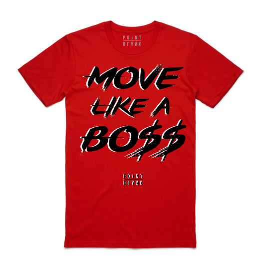 Move Like a Bo$$ T-Shirt - Red / White