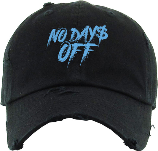 No Days Off Dad Cap - Black / Baby Blue