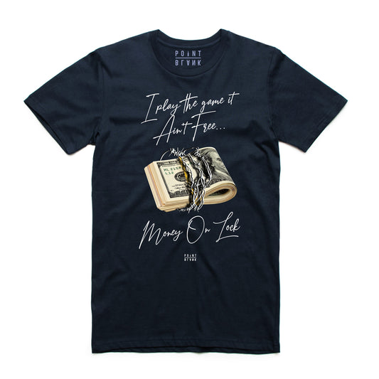 Money On Lock T-Shirt - Navy Blue