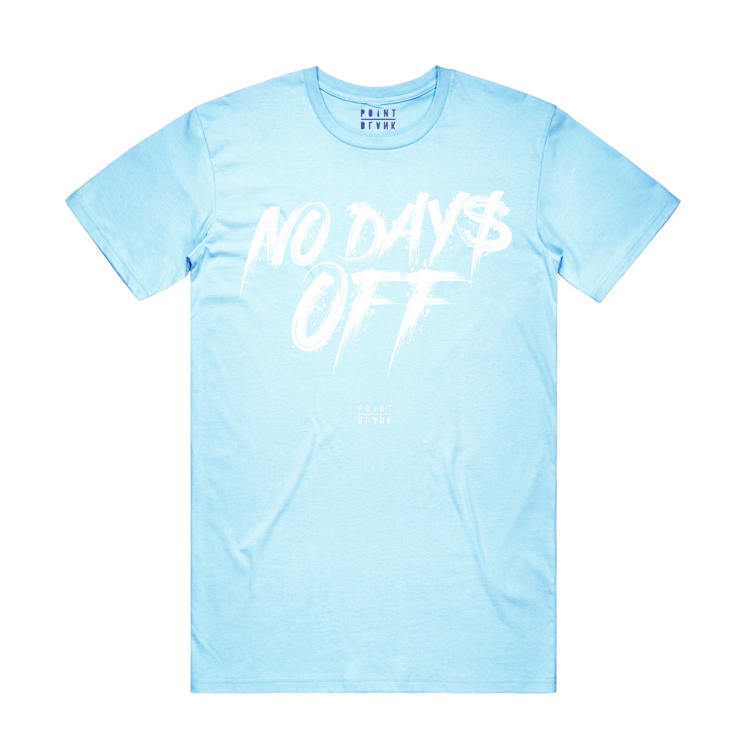 No Days Off T-Shirt - Powder Blue / White