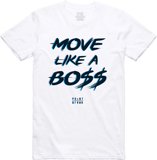 Move Like A Boss T-Shirt - White / Navy