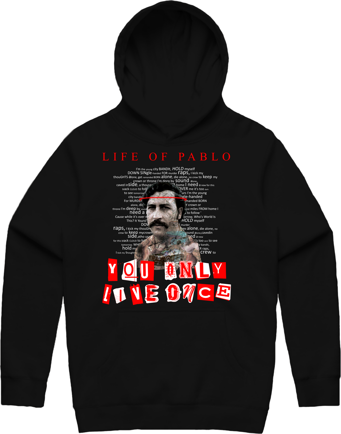 You Only Live Once LOP Hoodie - Black