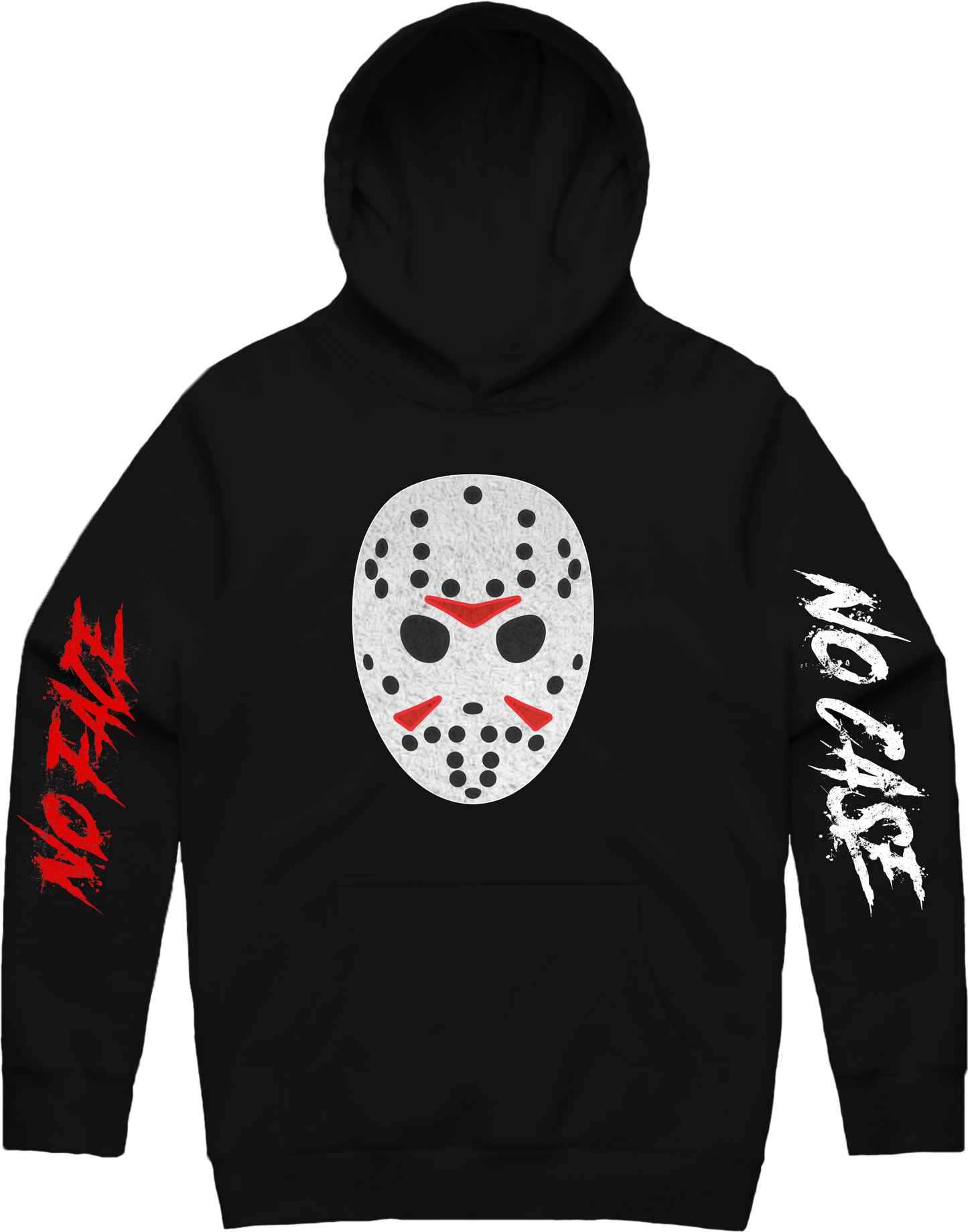 No Face No Case Hoodie w/ Chenille Patch - Black