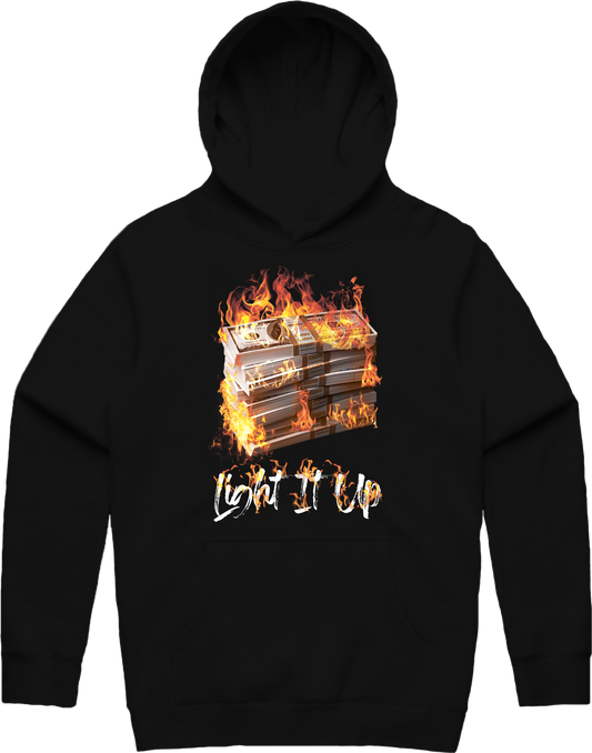 Money On Fire Hoodie - Black