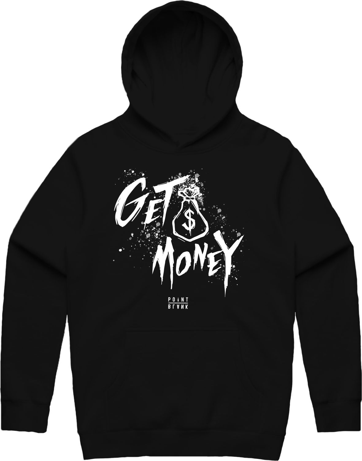 Money Text Hoodie - Black