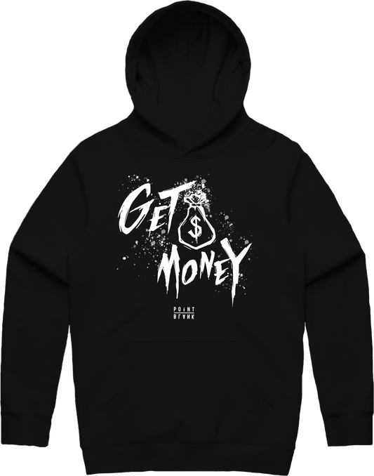 Money Text Hoodie - Black