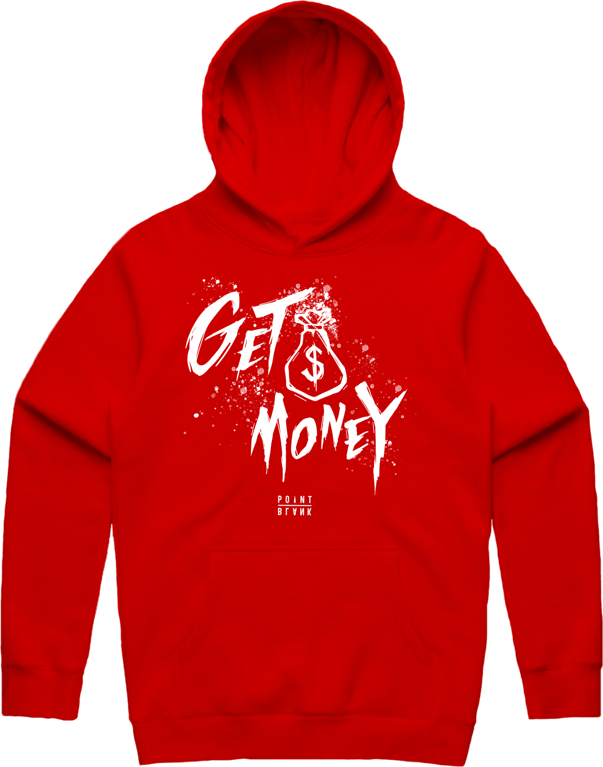 Money Text Hoodie - Red