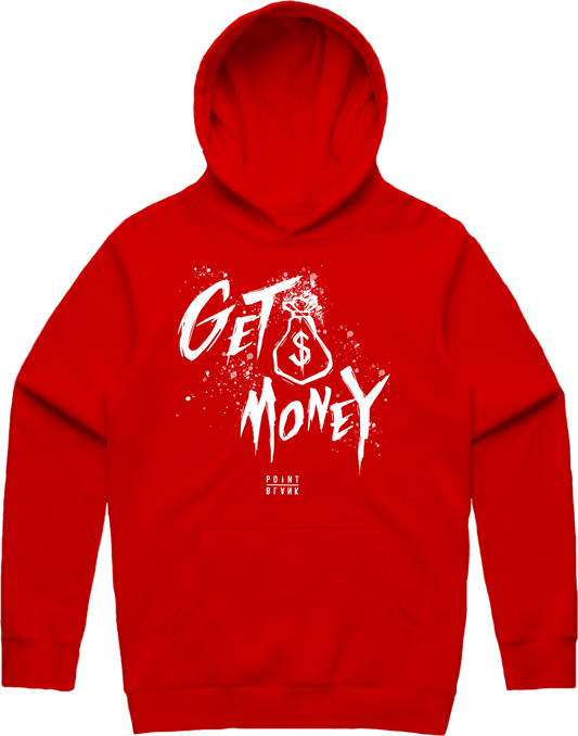 Money Text Hoodie - Red