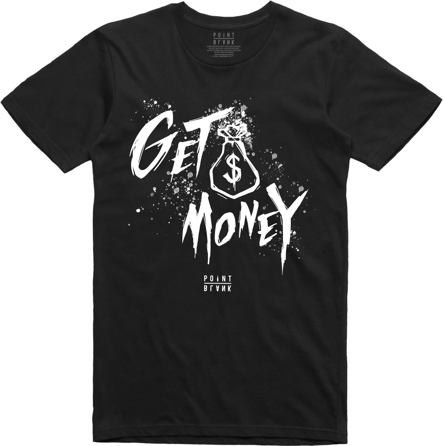 Money Text T-Shirt - Black