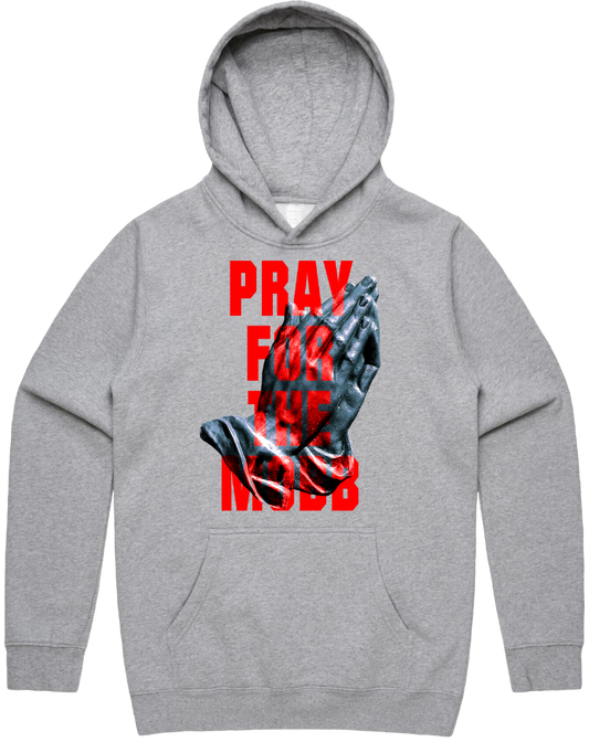 Pray For The Mobb Hoodie - Heather Gray