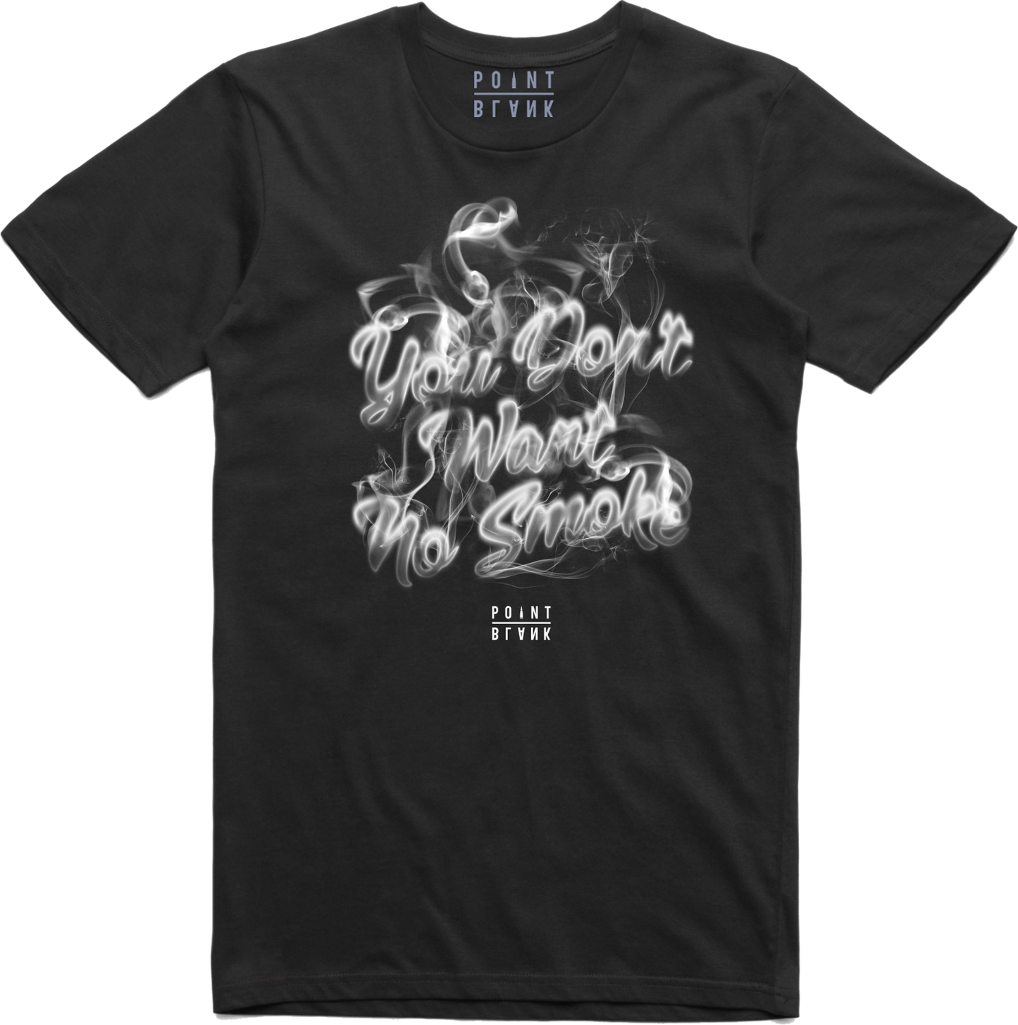 Smoke Text T-Shirt - Black