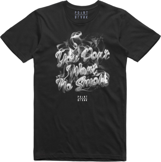 Smoke Text T-Shirt - Black