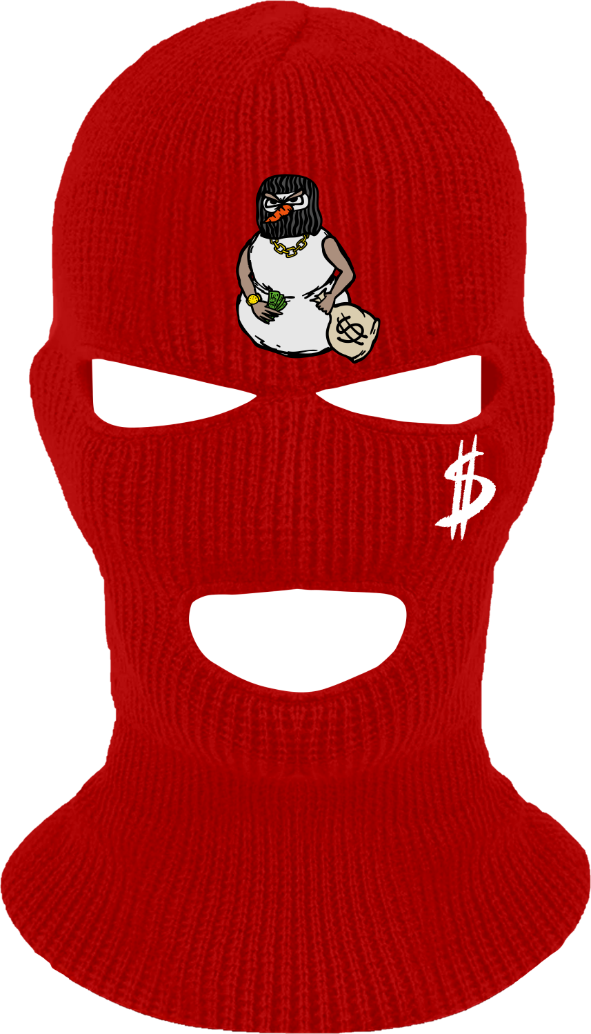 Frosty Ski Mask - Red