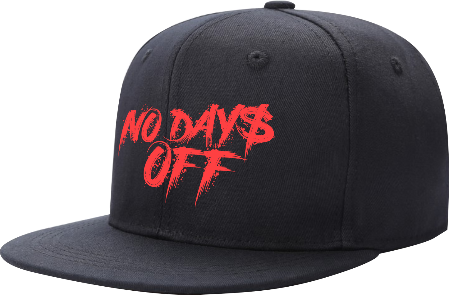 No Days Off Snap Back - Black / Crimson Orange