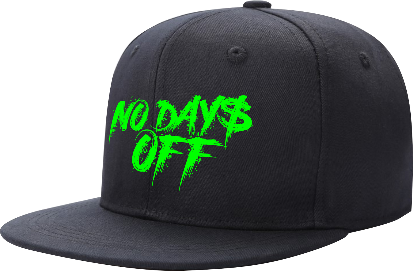 No Days Off Snap Back - Black / Neon Green