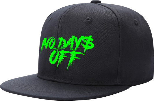 No Days Off Snap Back - Black / Neon Green