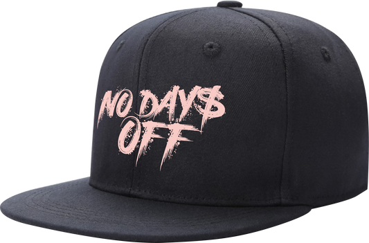 No Days Off Snap Back - Black / Pale Pink