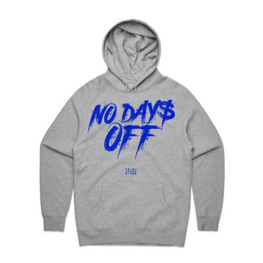 No Days Off Hoodie - Heather Gray / Royal