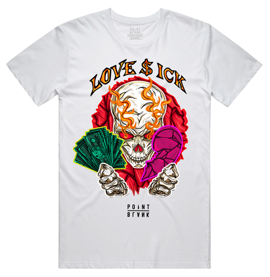 Love Sick Skull T-Shirt - White