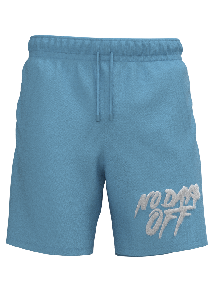 NO DAYS OFF CHENILLE SHORTS - CAROLINA BLUE