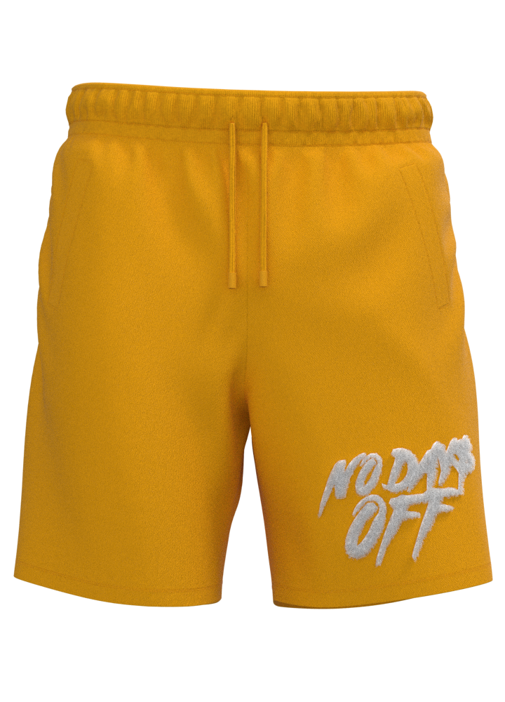 NO DAYS OFF CHENILLE SHORTS - GOLD