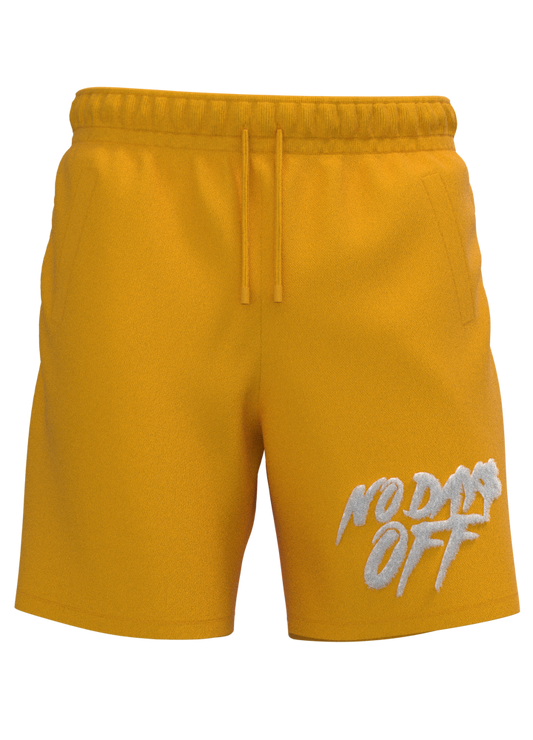 NO DAYS OFF CHENILLE SHORTS - GOLD