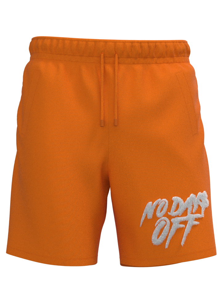 NO DAYS OFF CHENILLE SHORTS - ORANGE